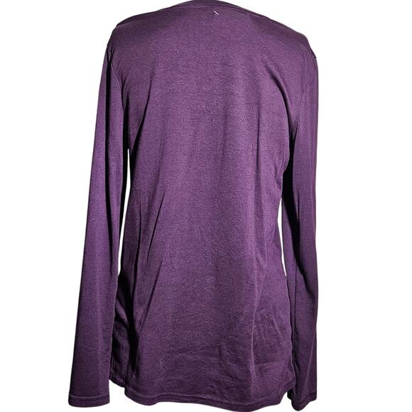 Eddie Bauer Purple Cotton Blend Long Sleeve Tee Size Large - Picture 2 of 4